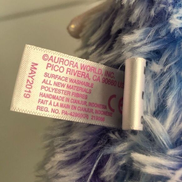 aurora world sparkle tales 8 inch llamacorn llama blue purple fluffy - Picture 6 of 6